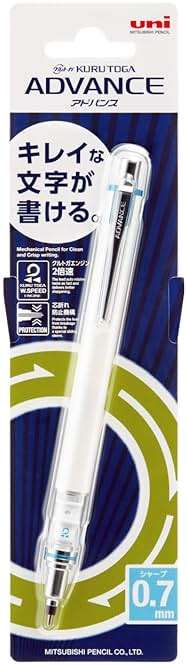 Uni Mechanical Pencil, Kuru Toga Advance, 0.7mm, White (M75591P.1) - Image 7
