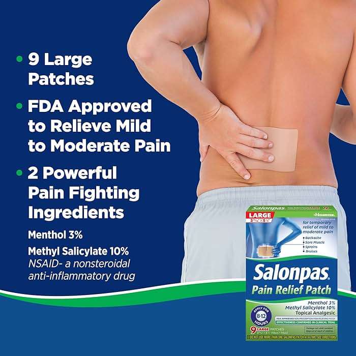 Salonpas Relief Patches Large - 9 ct, Pack of 6 - Image 3