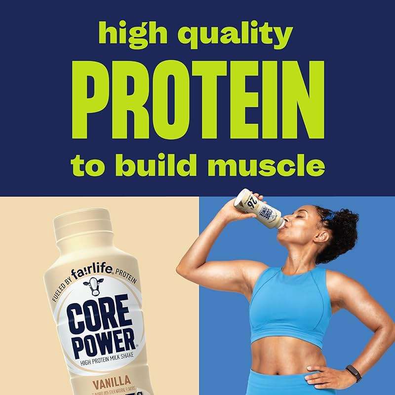 Core Power Protein Shake, Vanilla, 26g Bottle, 14oz, 12 Pack - Image 3