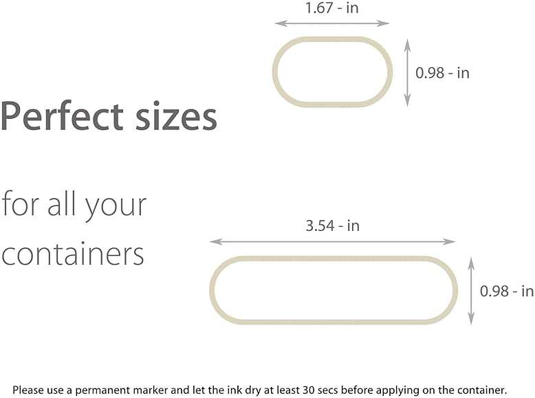 Waterproof Kitchen Labels for OXO POP Food Storage Containers and Home Organization, Pack of 64 - Image 3