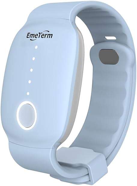 EmeTerm Fashion FDA-Cleared Relieve Nausea Electrode Stimulator Morning Sickness Motion Travel Sickness Vomit Relief Rechargeable No Gel Drug Free Wrist Bands Without Side Effects - Image 1