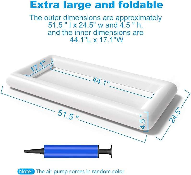 Jasonwell Inflatable Serving Bars Ice Buffet Salad Serving Trays Food Drink Holder Cooler Containers Indoor Outdoor BBQ Picnic Pool Party Supplies Luau Cooler w Drain Plug - Image 3