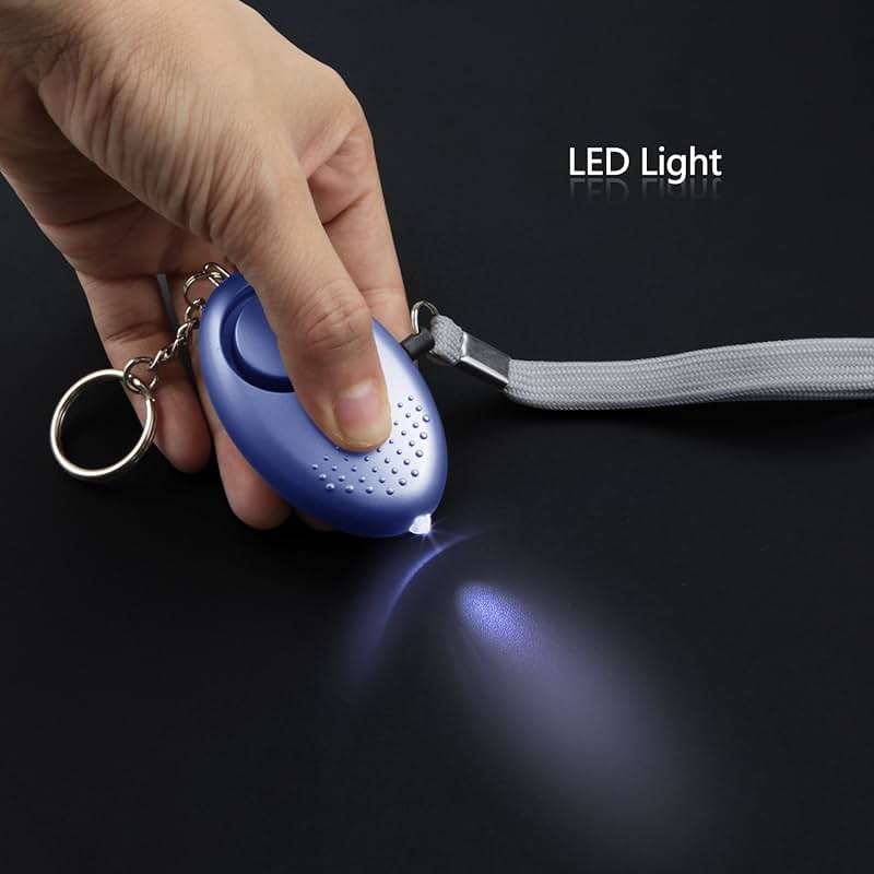 Personal Alarm for Women, 5 Pack 140DB Emergency Self-Defense Security Alarm Keychain with LED Light for Women Kids and Elders (Black, Blue, Purple, Rose Gold, Light Green) - Image 4