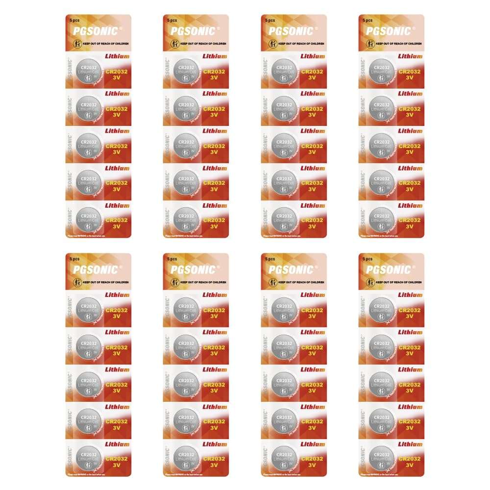 40 Pack CR2032 Batteries, 3V Lithium Coin Battery for Small Electronic Devices, 5 Year Shelf Life - Image 1