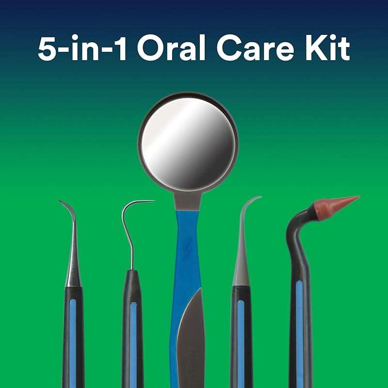 DenTek Professional Oral Care Kit, Complete Set of Dental Tools Including Mirror, Dental Pick, Scaler & Stimulator - Image 4