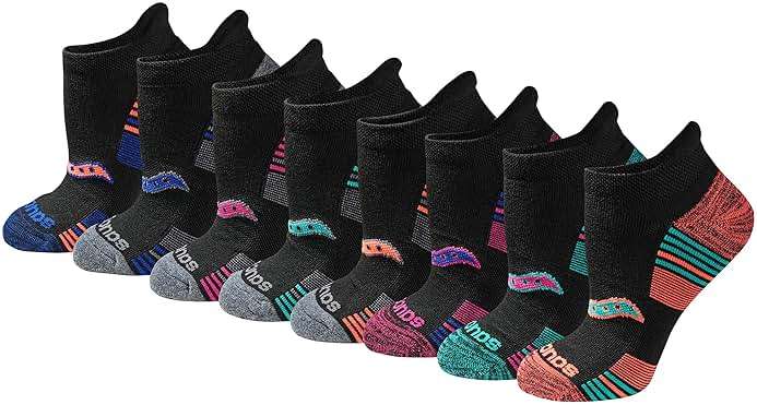 Saucony Women's RunDry Performance Heel Tab Athletic Socks, Available in S-L (8, 16, 24 Pairs) - Image 1