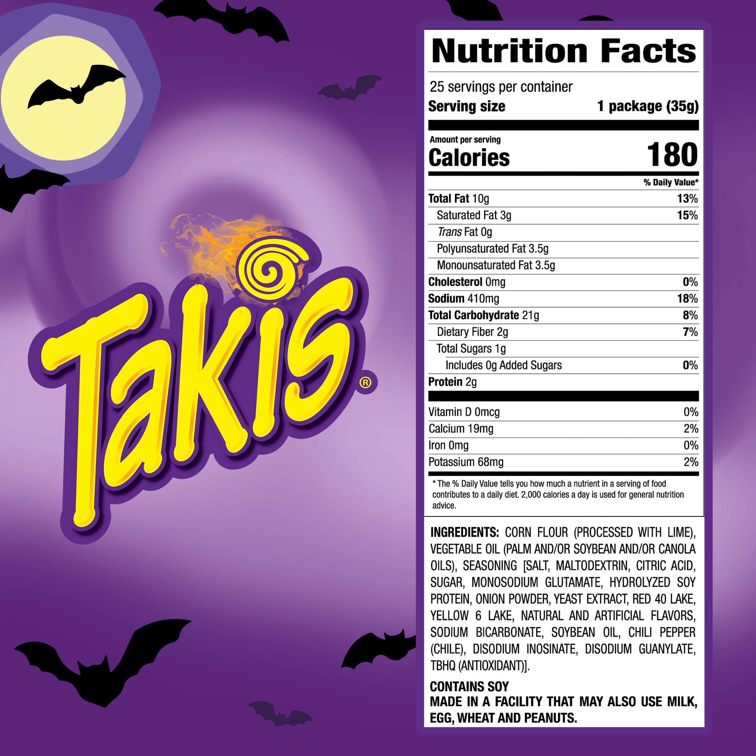 Takis Fuego Mini 25 pc / 1.23 oz Bite Size Multipack, Hot Chili Pepper & Lime Flavored Extreme Spicy Rolled Tortilla Chips - Image 2
