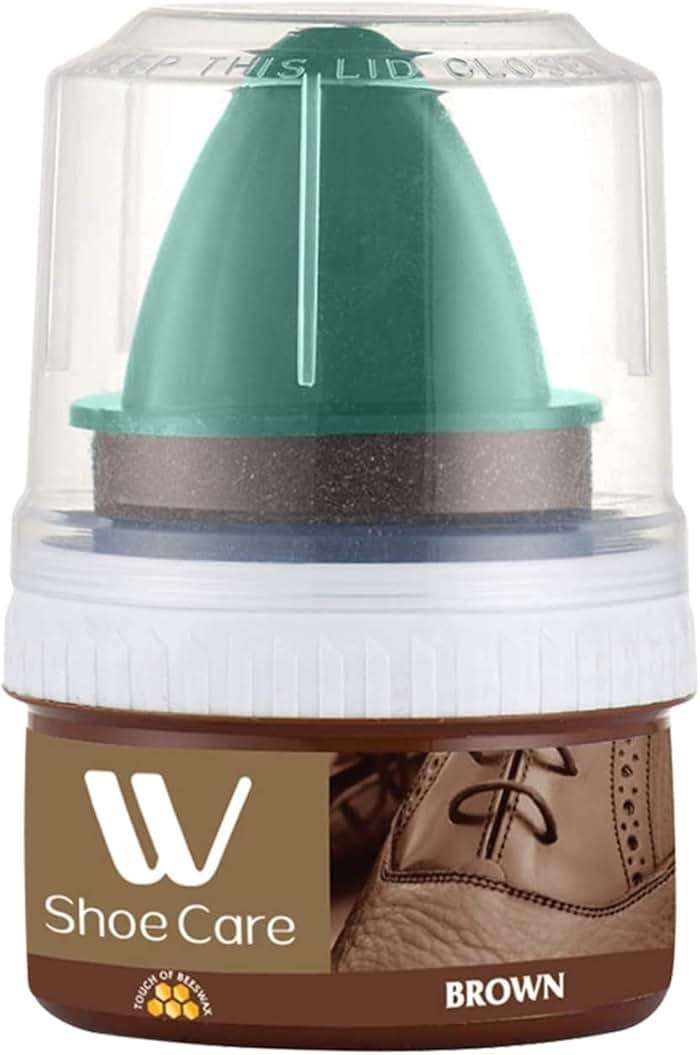 WBM Shoe Cream Polish, Professional Leather Polish for Shoes, Furniture & Jackets | Brown Shoe Cleaner - 50 ml - Image 1