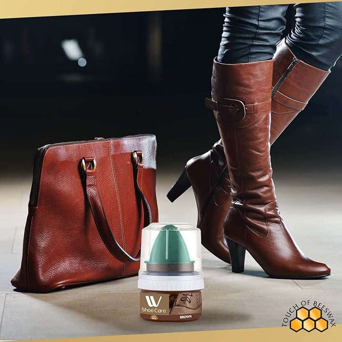 WBM Shoe Cream Polish, Professional Leather Polish for Shoes, Furniture & Jackets | Brown Shoe Cleaner - 50 ml - Image 7