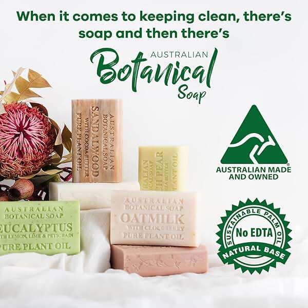 Australian Botanical Soap 6.6 OZ, Pack of 8, Goat Milk Soap Bars with Soya Bean Oil, Enriched with Organic Shea Butter, Suitable for All Skin Types, Packaging May Vary - Image 9