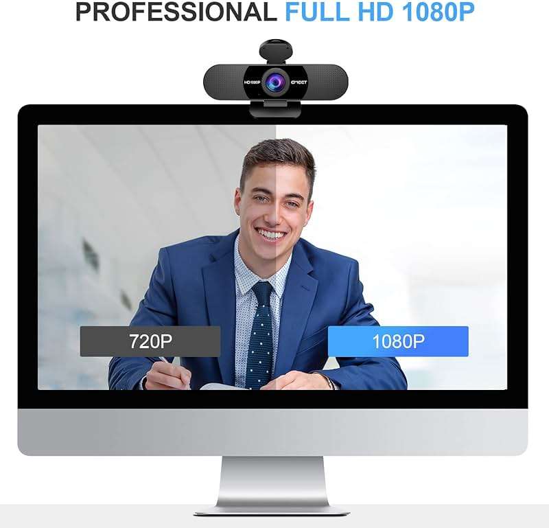 EMEET 1080P Webcam with Microphone, C960 Web Camera, 2 Mics Streaming Webcam, 90°FOV Computer Camera, Plug and Play USB Web Cam for Online Calling/Conferencing, Zoom/Teams/Facetime/YouTube, Laptop/PC - Image 2