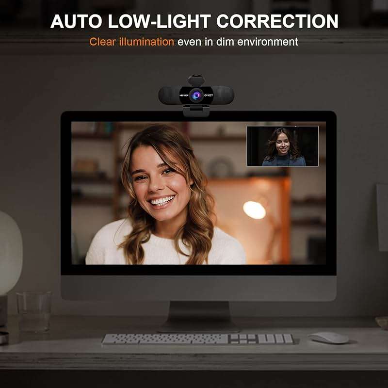 EMEET 1080P Webcam with Microphone, C960 Web Camera, 2 Mics Streaming Webcam, 90°FOV Computer Camera, Plug and Play USB Web Cam for Online Calling/Conferencing, Zoom/Teams/Facetime/YouTube, Laptop/PC - Image 4