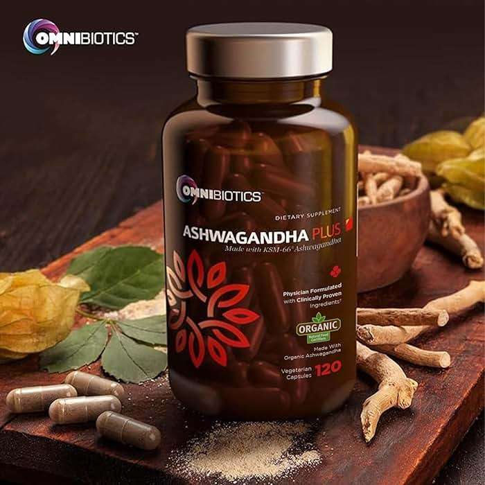 OmniBiotics Organic Ashwagandha Supplement – 1300mg Total Strength – 900mg Organic Root Powder & 400mg KSM-66 Extract – Stress Relief, Mood & Sleep Support – Non-GMO – 120 Vegan Capsules - Image 3