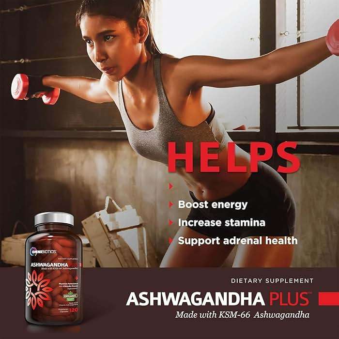 OmniBiotics Organic Ashwagandha Supplement – 1300mg Total Strength – 900mg Organic Root Powder & 400mg KSM-66 Extract – Stress Relief, Mood & Sleep Support – Non-GMO – 120 Vegan Capsules - Image 5