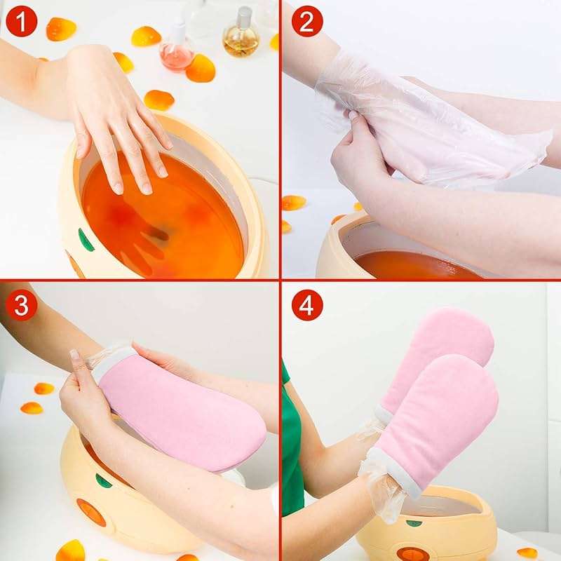 Sumind 300 Pcs Paraffin Wax Bags for Hands and Feet Disposable Paraffin Liners Bath Gloves Parafina Para Pies Y Manos Plastic Bags for Parafina Wax Machine Treatments - Image 4