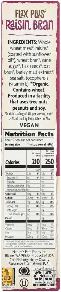 (NOT A CASE) Organic Flax Plus Cereal Raisin Bran - Image 2