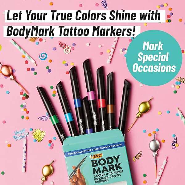 BIC BodyMark Temporary Tattoo Marker, Henna Vibes, Assorted Colors, 3-Count - Amazon Vine - Image 4