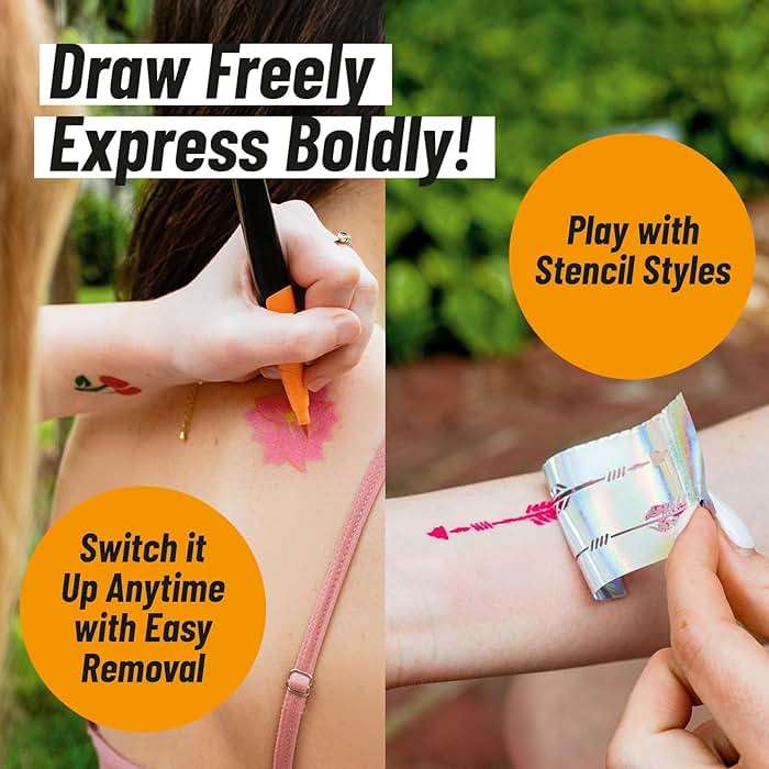 BIC BodyMark Temporary Tattoo Marker, Henna Vibes, Assorted Colors, 3-Count - Amazon Vine - Image 6