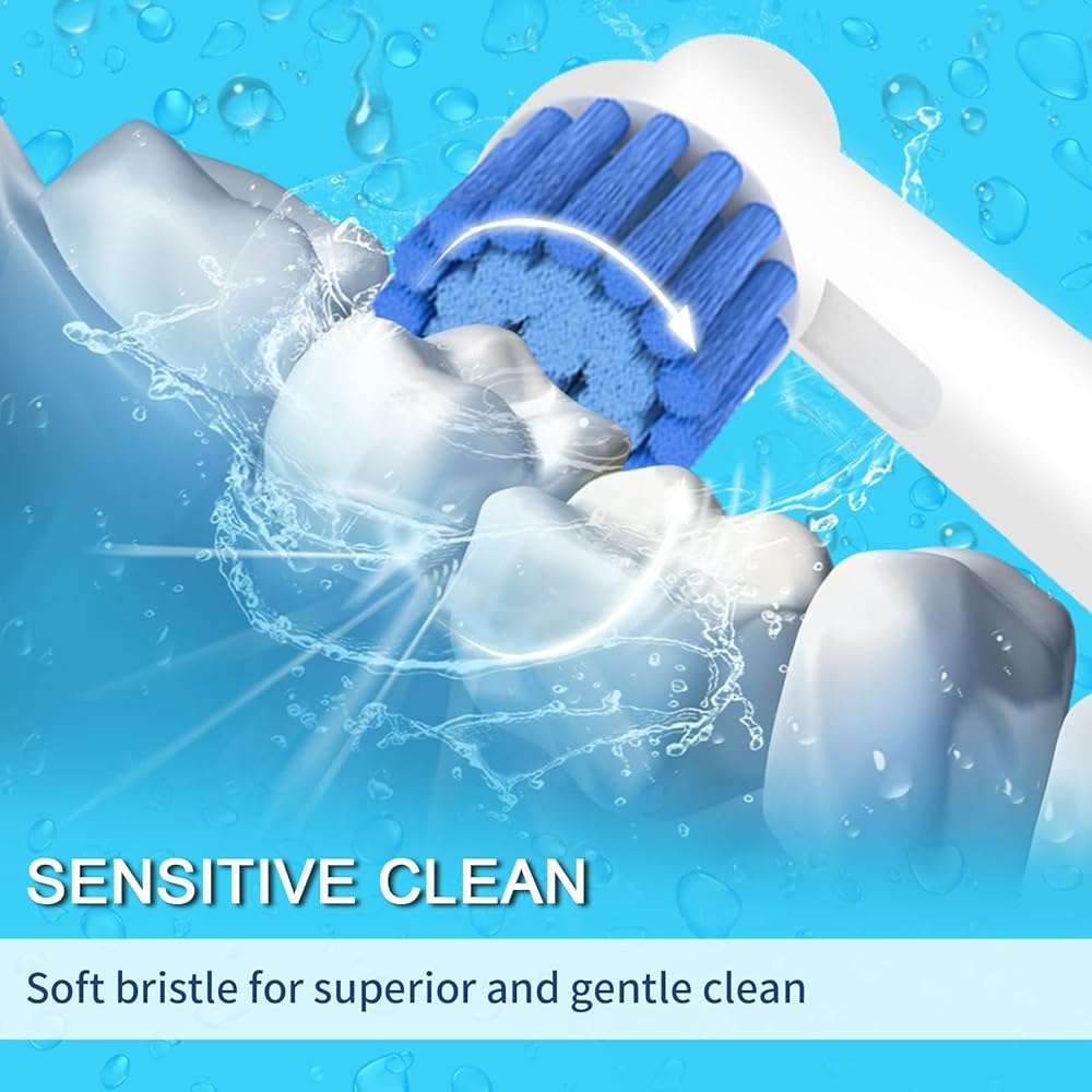 Sensitive Gum Care Brush Heads Compatible with Oral-B Electric Toothbrush, 8 Pcs Professional Toothbrush Heads for Oral B Replacement Heads Refill Pro 500/1000/1500/3000/3757/5000/7000/7500/8000. - Image 2