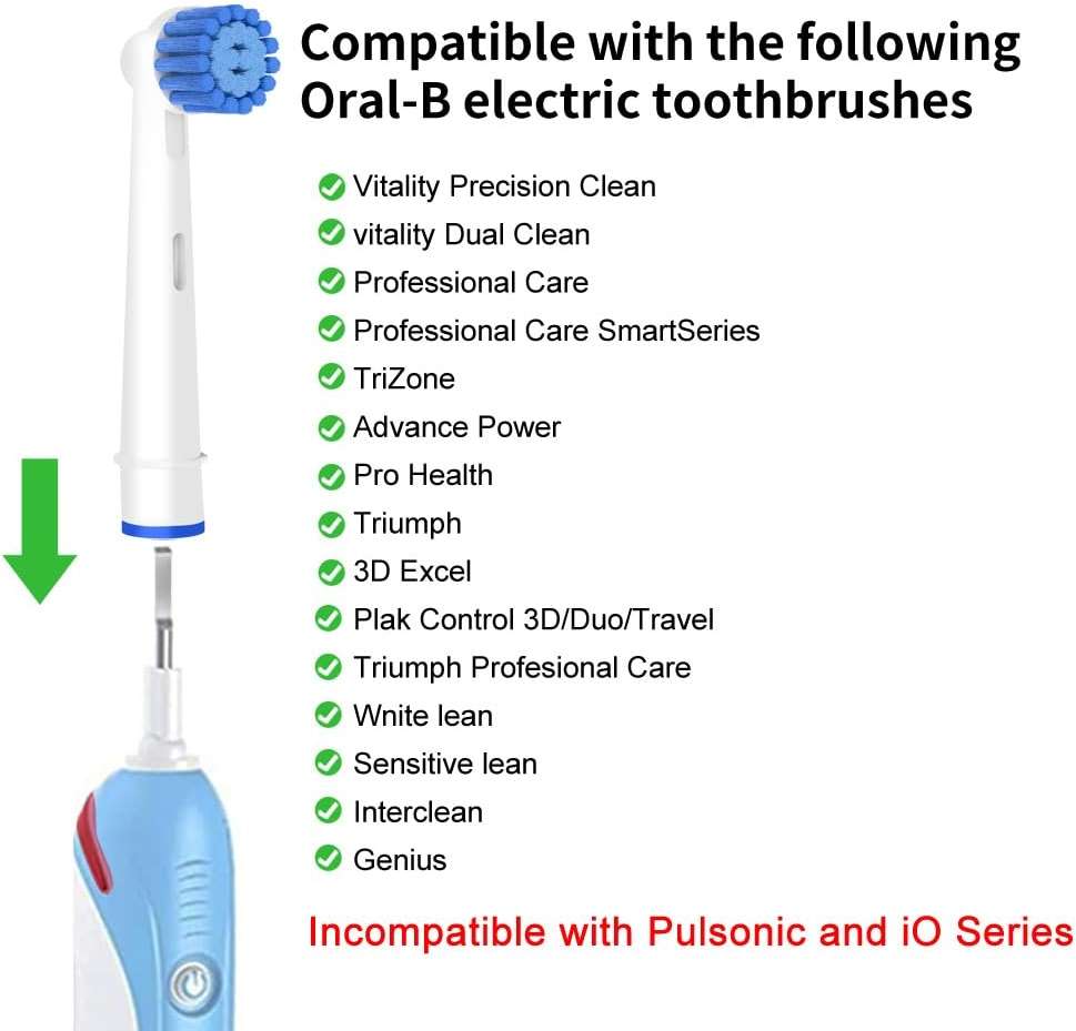 Sensitive Gum Care Brush Heads Compatible with Oral-B Electric Toothbrush, 8 Pcs Professional Toothbrush Heads for Oral B Replacement Heads Refill Pro 500/1000/1500/3000/3757/5000/7000/7500/8000. - Image 4