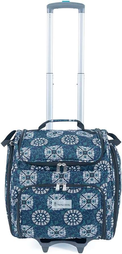 Handy Sandy Crafter’s Tote Bag Organizer, Storage Bag for Craft Supply, and Scrapbooking Carrier w/Handle and Wheels - Image 1
