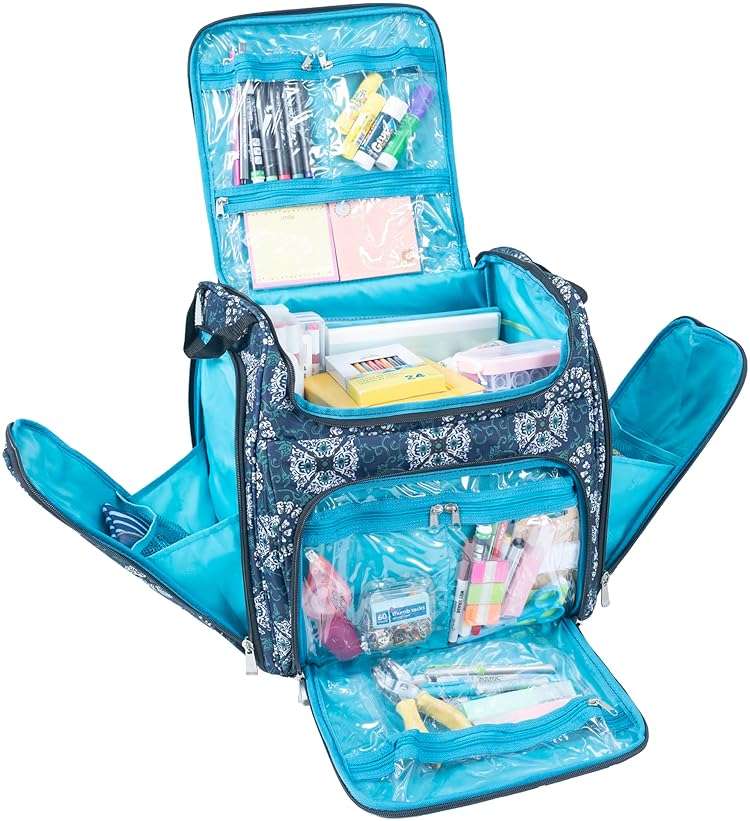 Handy Sandy Crafter’s Tote Bag Organizer, Storage Bag for Craft Supply, and Scrapbooking Carrier w/Handle and Wheels - Image 3