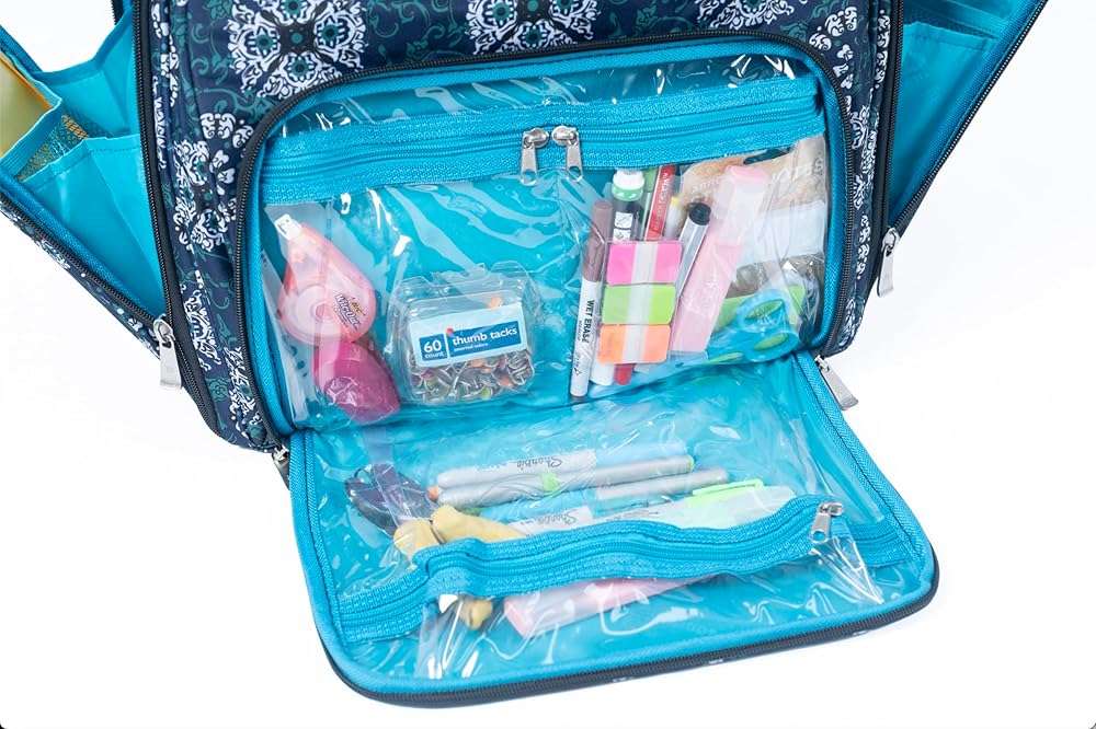 Handy Sandy Crafter’s Tote Bag Organizer, Storage Bag for Craft Supply, and Scrapbooking Carrier w/Handle and Wheels - Image 4