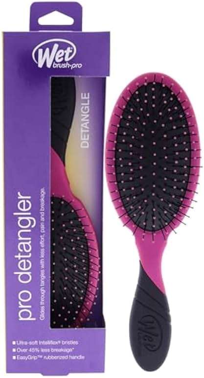 Wet Brush Pro Detangler Hair Brush – Pink | IntelliFlex & HeatFlex Bristles | Pain-Free Styling for Wet or Dry Hair | Safe for Blow Drying | For All Hair Types, Extensions & Wigs - Image 1