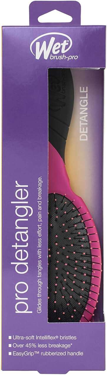 Wet Brush Pro Detangler Hair Brush – Pink | IntelliFlex & HeatFlex Bristles | Pain-Free Styling for Wet or Dry Hair | Safe for Blow Drying | For All Hair Types, Extensions & Wigs - Image 5