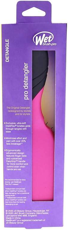 Wet Brush Pro Detangler Hair Brush – Pink | IntelliFlex & HeatFlex Bristles | Pain-Free Styling for Wet or Dry Hair | Safe for Blow Drying | For All Hair Types, Extensions & Wigs - Image 10