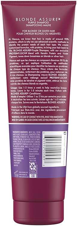 Nexxus Blonde Assure Purple Shampoo, For Blonde Hair Color Care Shampoo, Keratin Protein 8.5 oz - Image 2