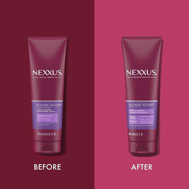 Nexxus Blonde Assure Purple Shampoo, For Blonde Hair Color Care Shampoo, Keratin Protein 8.5 oz - Image 3