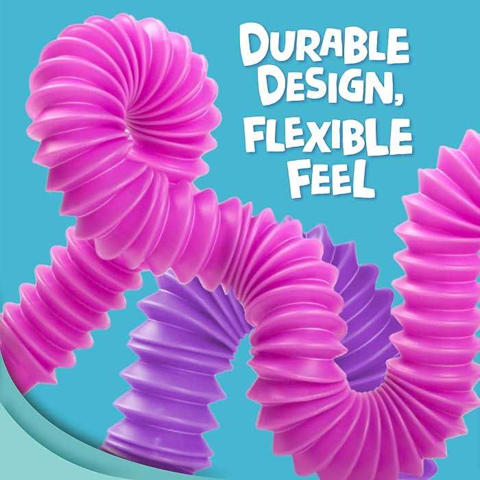 BUNMO Pop Tubes - Sensory Toys - Fidget Toys - Imaginative Play & Stimulating Creative Learning - Hours of Fun for Kids - Tons of Ways to Play - Non-Mouthable Toy 3+ - 4 Pack Large - Image 7