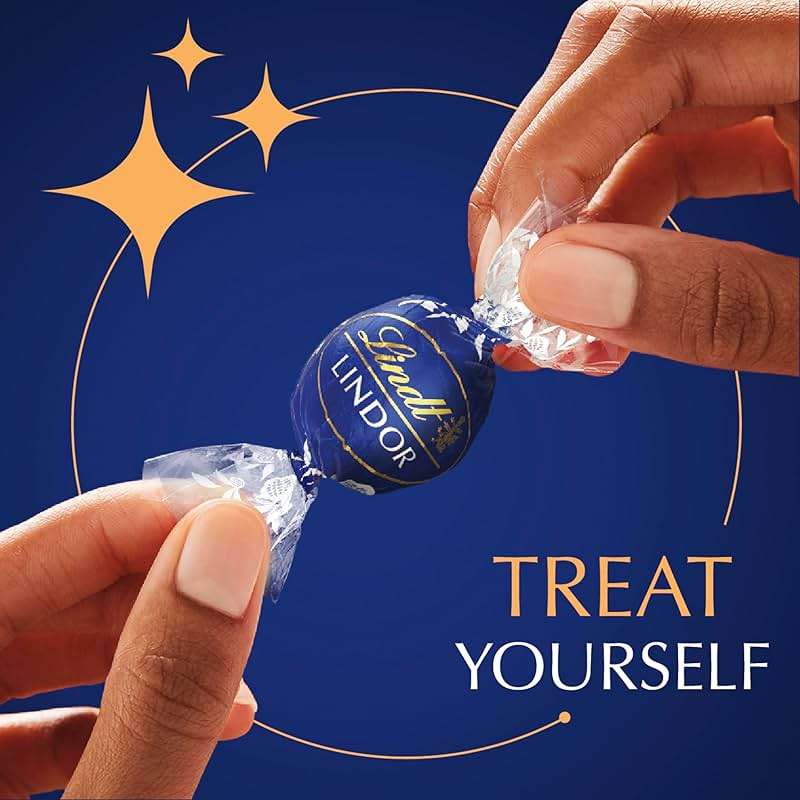 Lindt LINDOR Assorted Dark Chocolate Candy Truffles, Assorted Chocolate with Smooth, Melting Truffle Center, 15.2 oz. Bag - Image 5