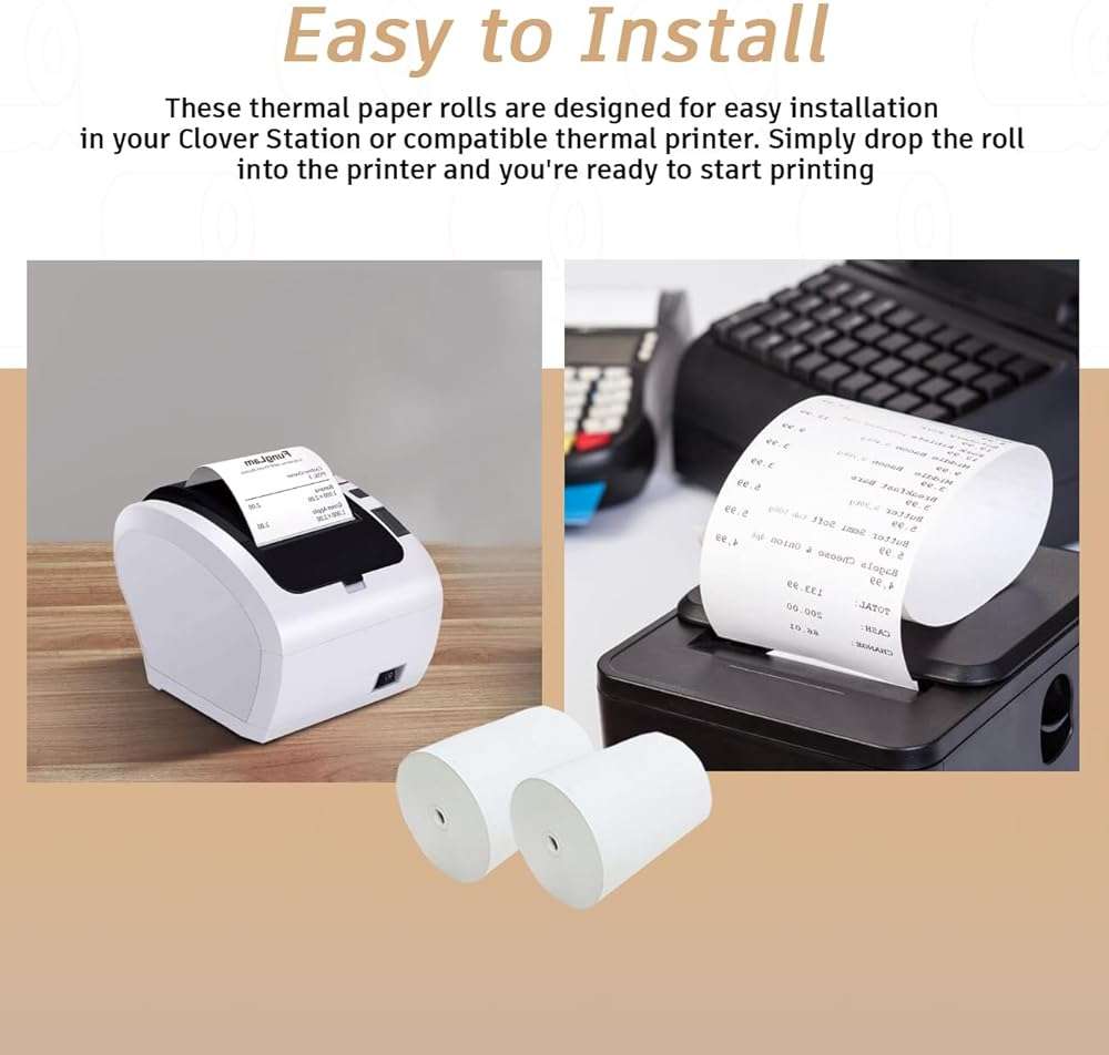 BAM POS 3 1/8" x 190' Thermal Receipt Paper Rolls For Most POS Systems and Receipt Printers, Compatible With Clover Station, Square Station, Toast Station, TM-T88, TSP Series (30 Rolls) - Image 5
