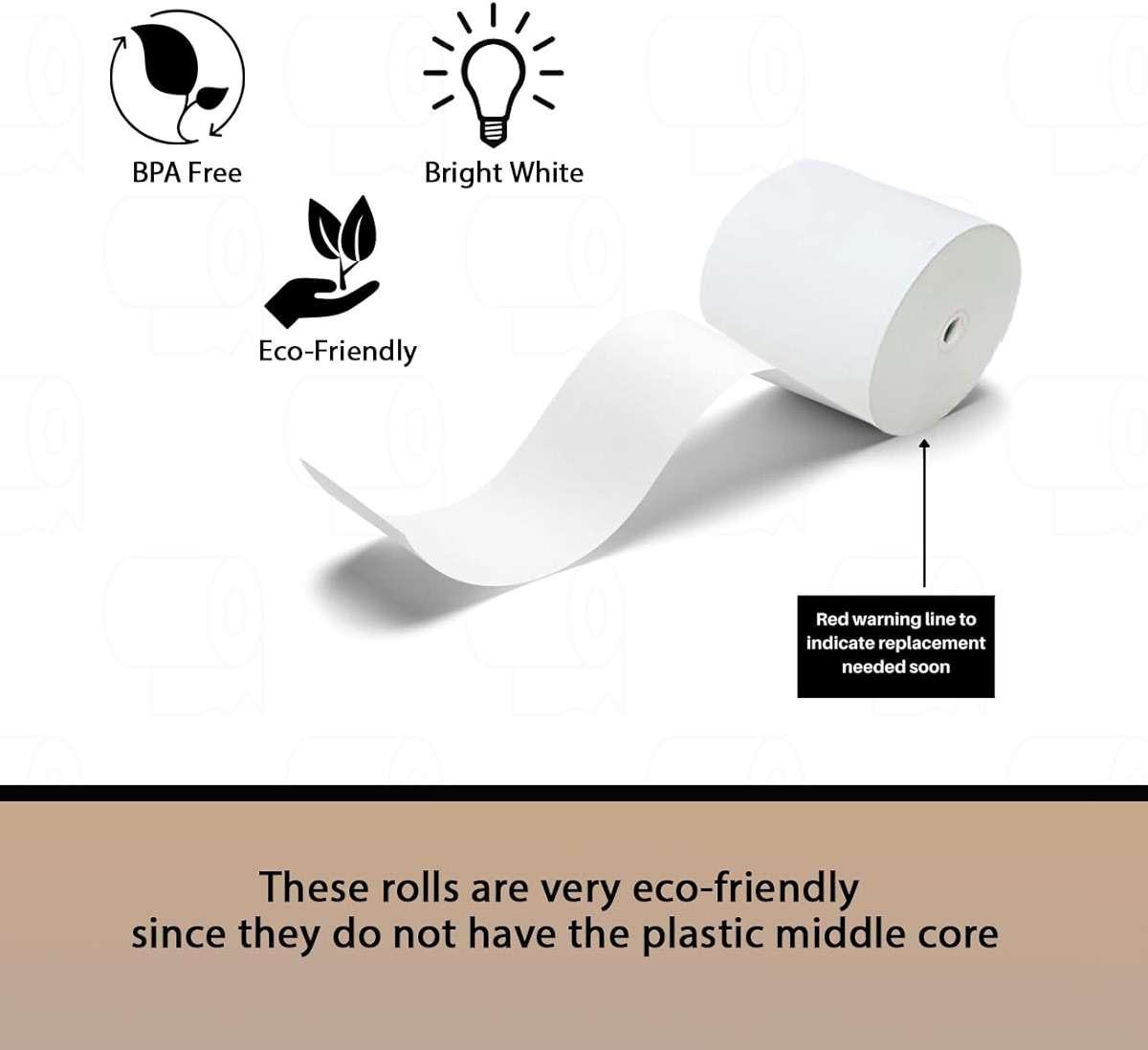BAM POS 3 1/8" x 190' Thermal Receipt Paper Rolls For Most POS Systems and Receipt Printers, Compatible With Clover Station, Square Station, Toast Station, TM-T88, TSP Series (30 Rolls) - Image 6