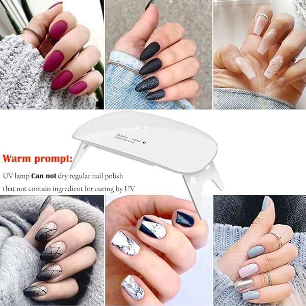 Kepma UV LED Nail Dryer Mini lamp Portable Curing Light for Gel Nail Polish,6w(White) - Image 8