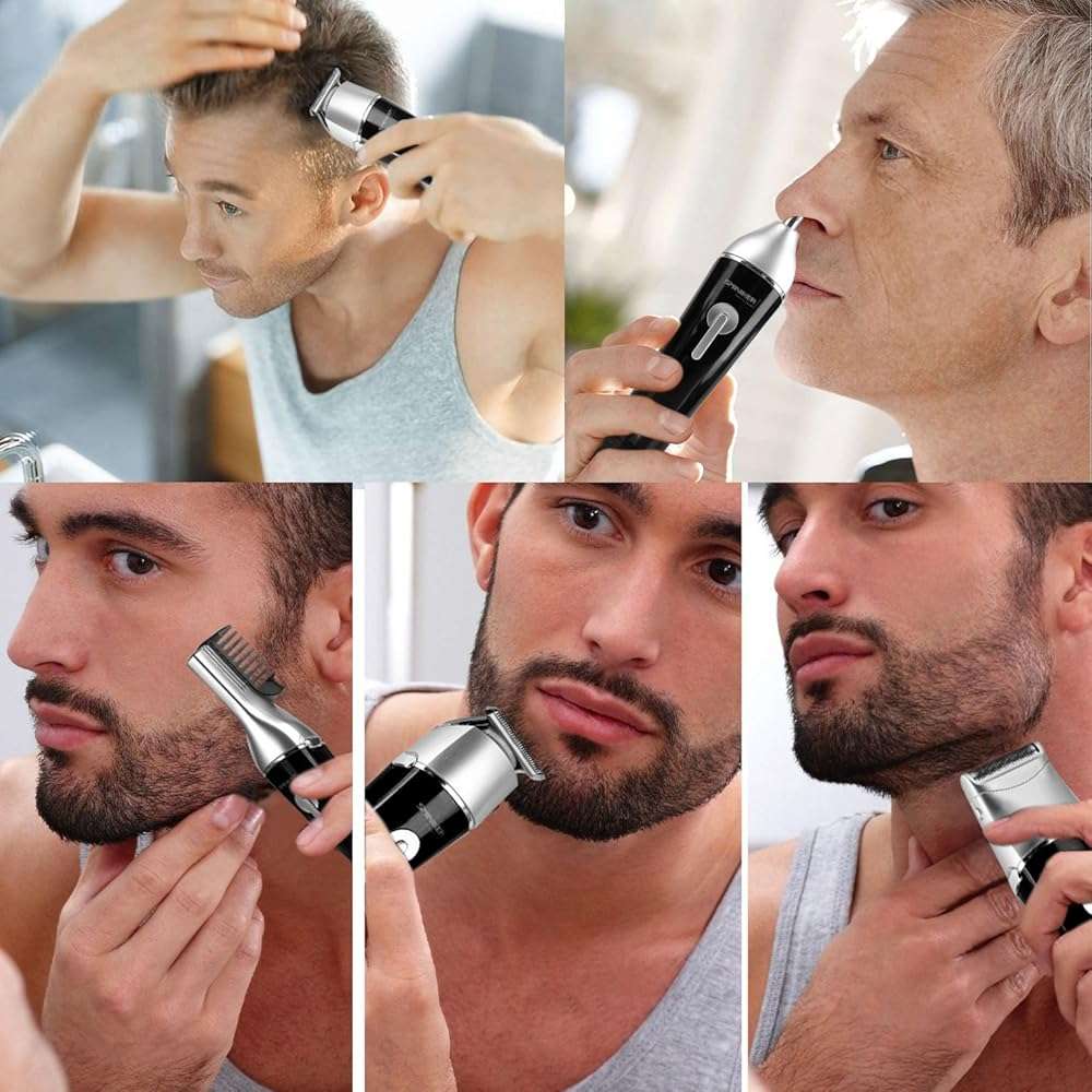 SMINIKER Professional 5 in 1 Multi-functional Waterproof Man's Grooming Kit Hair Clippers Beard Trimmer Kit Body Groomer Kit of Mustache Trimmer Nose Hair Trimmer Precision Trimmer - Image 2