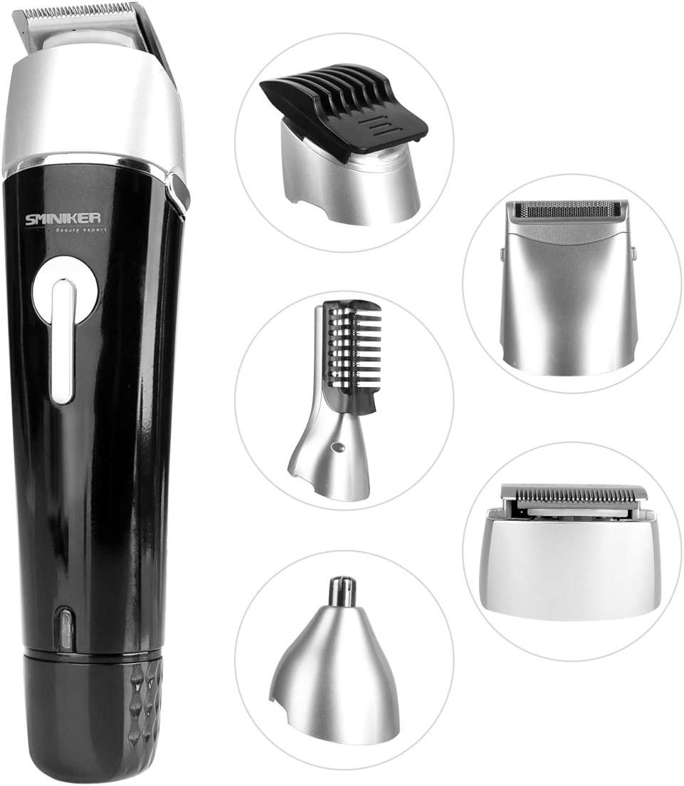SMINIKER Professional 5 in 1 Multi-functional Waterproof Man's Grooming Kit Hair Clippers Beard Trimmer Kit Body Groomer Kit of Mustache Trimmer Nose Hair Trimmer Precision Trimmer - Image 3