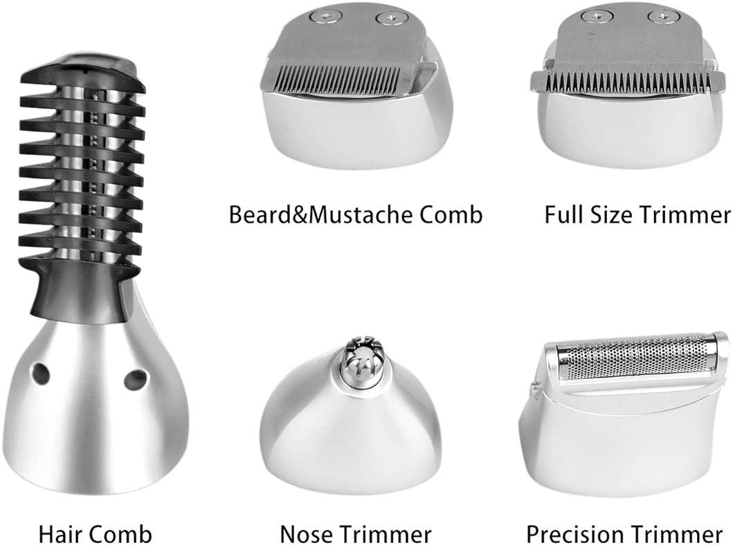 SMINIKER Professional 5 in 1 Multi-functional Waterproof Man's Grooming Kit Hair Clippers Beard Trimmer Kit Body Groomer Kit of Mustache Trimmer Nose Hair Trimmer Precision Trimmer - Image 5