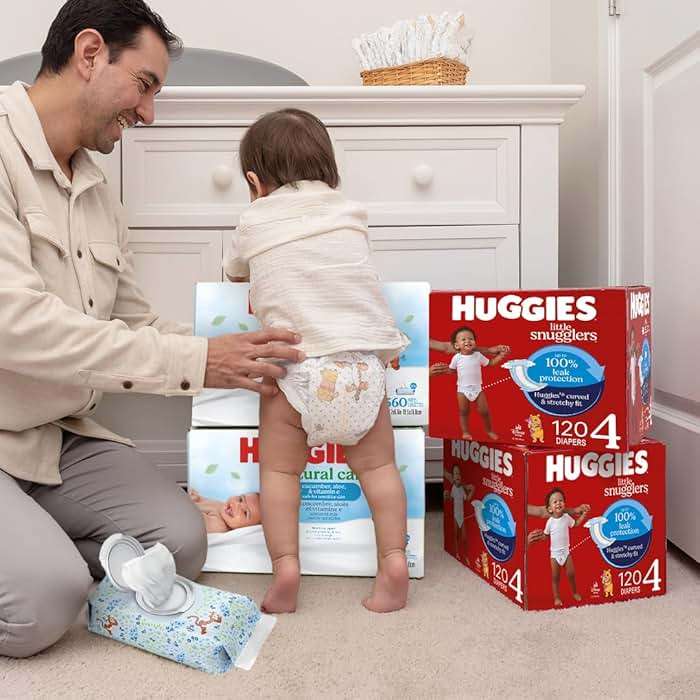 Huggies Natural Care Cucumber, Aloe and Vitamin E Baby Wipes, Hypoallergenic, Scented, 10 Flip-Top Packs (560 Wipes Total), Packaging May Vary - Image 9