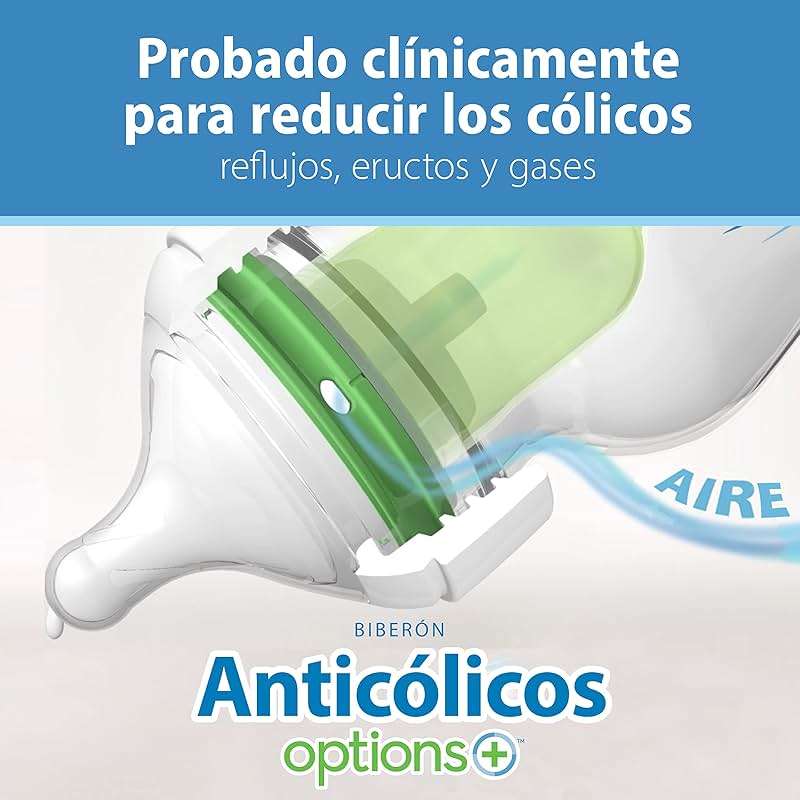 Dr. Brown’s Natural Flow® Anti-Colic Options+™ Wide-Neck Baby Bottles 5 oz/150 mL, with Level 1 Slow Flow Nipple, 4 Pack, 0m+ - Image 15