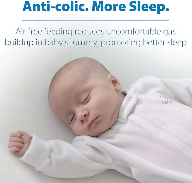 Dr. Brown’s Natural Flow® Anti-Colic Options+™ Wide-Neck Baby Bottles 5 oz/150 mL, with Level 1 Slow Flow Nipple, 4 Pack, 0m+ - Image 5