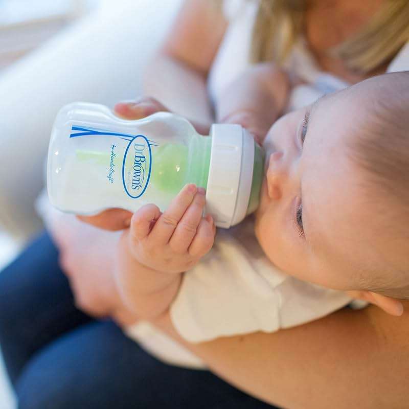 Dr. Brown’s Natural Flow® Anti-Colic Options+™ Wide-Neck Baby Bottles 5 oz/150 mL, with Level 1 Slow Flow Nipple, 4 Pack, 0m+ - Image 10