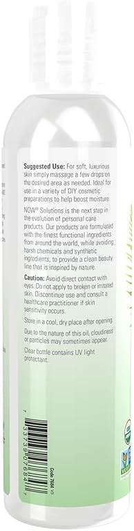 NOW Foods Solutions, Organic Vegetable Glycerin Oil, 100% Pure, Softening and Moisturizing Multi-Purpose Skin Care, 8-Ounce - Image 3