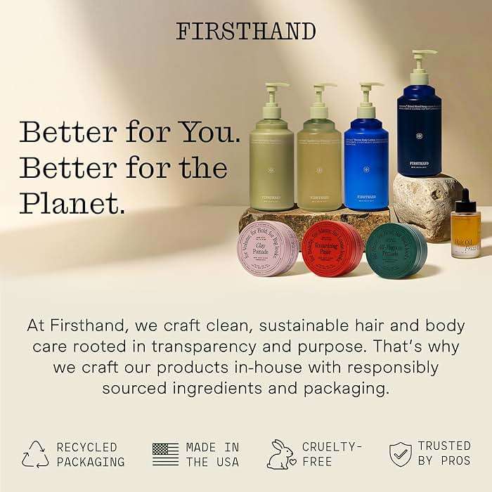Firsthand Supply Hair Clay Pomade for Men & Women – Matte Clay Finish & Extra Strong Hold – Non-Greasy, Water-Based Organic Pomade – Easy to Restyle – Ideal for Short to Medium Hair Length – 3oz - Image 7