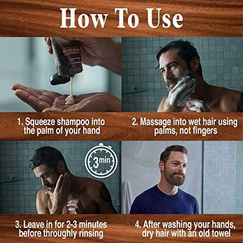 Just for Men Control GX Grey Reducing Beard Wash with Keratin, 4 Fl Oz (Packaging May Vary) - 6 Pack - Image 7