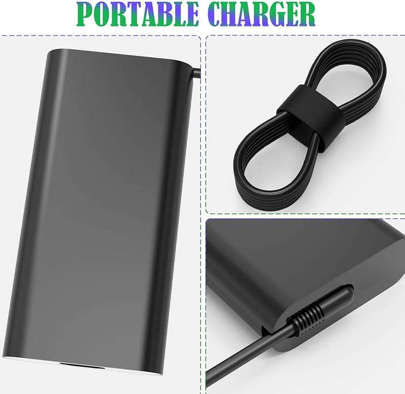 Slim 330W 16.92A 19.5V AC Laptop Charger for DELL Alienware M17 M18X X17 X51 Area-51m G15 G16 5530 7630 7620 DA330PM190 LA330PM190 DA330PM111 LA330PM160 Power Supply Adapter Cord - Image 5