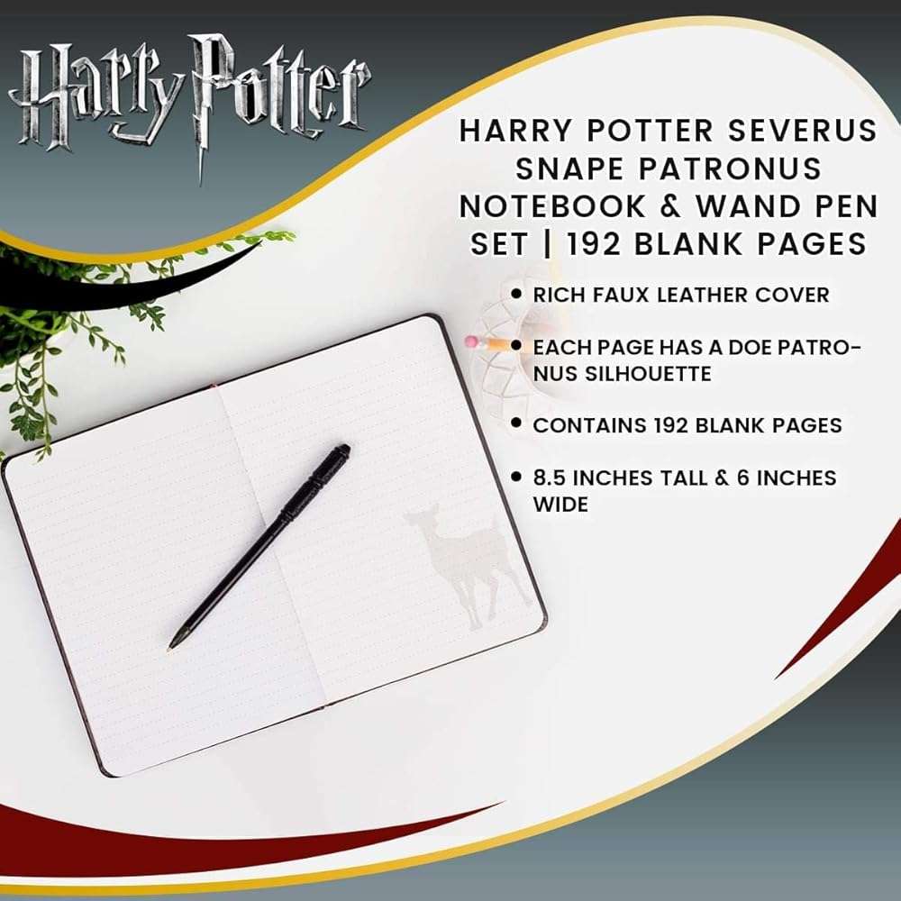 Harry Potter Always Patronus Journal Diary with Severous Snape Wand Replica Pen - 192 Lined Pages - Book & Movie Gift for Kids, Girls, Boys, Teens, Adults - 8.5" x 6" - Image 6