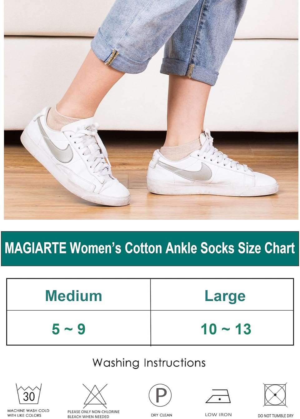 MAGIARTE Womens Cotton Ankle Socks Low Cut Athletic Casual Mutil Color No Show Running Socks for Women - Image 5